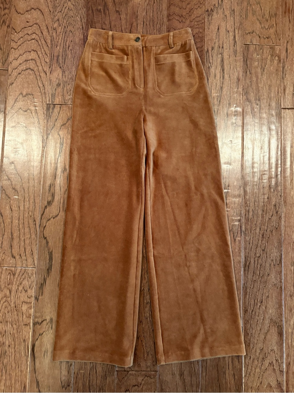 Sadie & Sage Patch Pocket Corduroy Wide Leg Pants Maeve Size Small